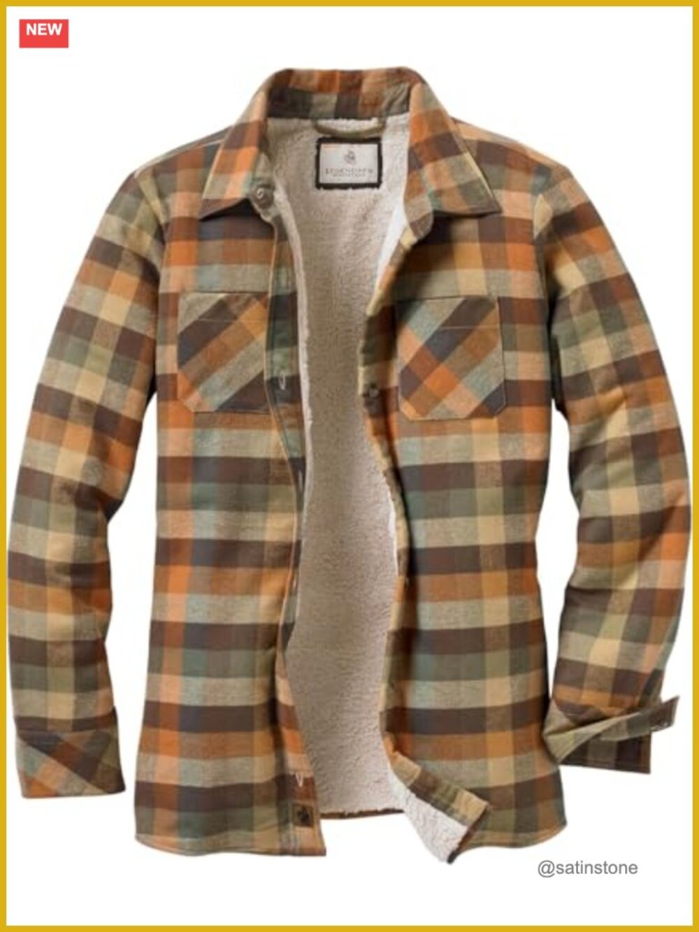 Women's Sherpa Lined Flannel Shacket Plaid Button Down